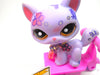Littlest Pet Shop Rare Purple Deco Walking Cat with accessories authentic