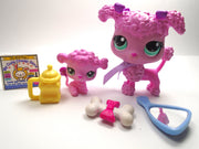 Littlest Pet Shop Mommy and baby Poodle #3599 #3600