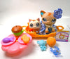 Littlest Pet Shop Short Hair Cat #1024 kitten #134 with cute accessories authentic My Cute Cheap Store