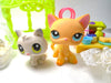 Littlest Pet Shop Short Hair Cat #339 Brooke kitten #100 with cute accessories authentic My Cute Cheap Store
