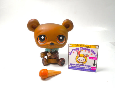 Littlest Pet Shop Around The World Brown Bear #395 with accessories My Cute Cheap Store