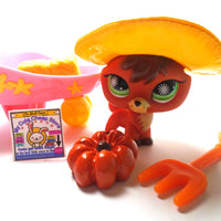 Littlest Pet Shop Fox #807 with cute accessories