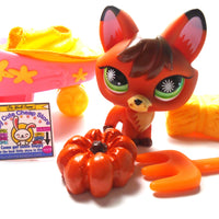 Littlest Pet Shop Fox #807 with cute accessories