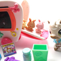 Littlest Pet Shop ambulance, horse and newborn baby bunnies with accessories