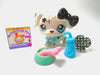 Littlest Pet Shop Black White Flower Dalmatian Dog #469 with cute accessories authentic My Cute Cheap Store