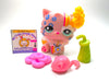 Littlest Pet Shop Rainbow Postcard Persian Cat #1436 with cute accessories authentic My Cute Cheap Store