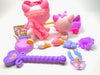 Littlest Pet Shop Walking Destiny Cat #1312 kitten #1481 with cute accessories authentic My Cute Cheap Store