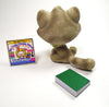 Littlest Pet Shop Fuzzy Flocked Grey Tabby Cat #323 with cute accessories authentic My Cute Cheap Store