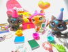 Littlest Pet Shop Messy Short Hair Cat #815 Tabby #816 and Variant with cute accessories My Cute Cheap Store