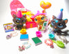 Littlest Pet Shop Messy Short Hair Cat #815 Tabby #816 and Variant with cute accessories My Cute Cheap Store