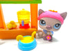 Littlest Pet Shop Sitting Snowy Cat #664 with cute accessories Authentic My Cute Cheap Store