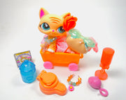 Littlest Pet Shop Walking Destiny Cat #1572 Hamster Mouse #1618 with cute accessories My Cute Cheap Store