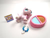 Littlest Pet Shop Pink Great Dane #1022 with accessories