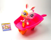 Littlest Pet Shop Postcard White Flower Dwarf Bunny Rabbit #1067 & accessories My Cute Cheap Store