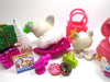 Littlest Pet Shop sitting cat #125 with a kitten and cute accessories