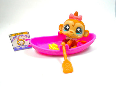 Littlest Pet Shop Rare Baby Monkey Pink Bow #811 with cute accessories My Cute Cheap Store