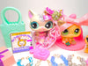 Littlest Pet Shop Felina Murchent Walking Cat #1699 Kitten #1074 & accessories My Cute Cheap Store