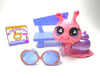 Littlest Pet Shop Rare Exclusive Pink Purple Snail #728 with cute accessories My Cute Cheap Store
