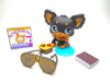 Littlest Pet Shop Black Chihuahua #1571 with cute accessories My Cute Cheap Store