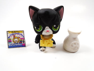 Littlest Pet Shop Angora cat #55 with accessories