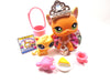Littlest Pet Shop short hair cat #525 with cute accessories