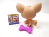 Littlest Pet Shop Chihuahua dog #1892 with a bone