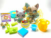Littlest Pet Shop Short Hair Cat #468 Kitten #1301 with accessories authentic My Cute Cheap Store