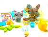 Littlest Pet Shop Short Hair Cat #468 Kitten #1301 with accessories authentic My Cute Cheap Store
