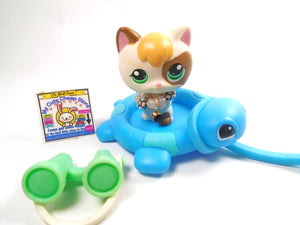 Littlest Pet Shop Calico Kitten #1461 with accessories