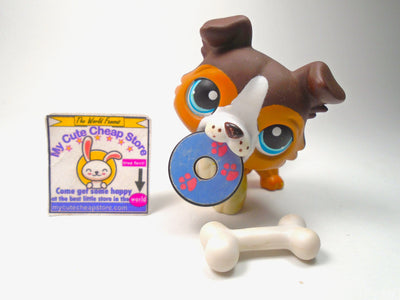 Figurine Littlest Pet Shop LPS – Chien Great Dane Rouge, N°184, Authentique Hasbro