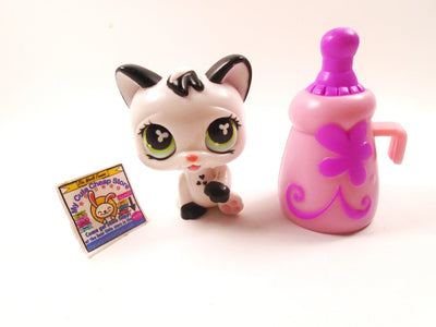 Littlest Pet Shop Magic Motion cat #493 with a bottle My Cute Cheap Store