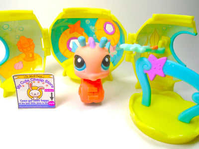 Littlest Pet Shop Seahorse #142 with cute accessories authentic My Cute Cheap Store
