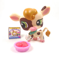 Littlest Pet Shop Spotted Cow #1457 with accessories.