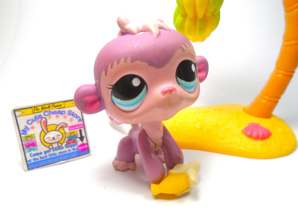 Littlest Pet Shop Rare Monkey #1644 with cute accessories My Cute Cheap Store