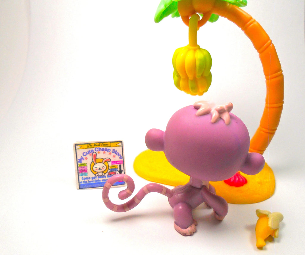 Littlest Pet Shop Rare Monkey #1644 with cute accessories My Cute Cheap Store
