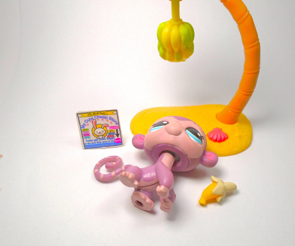 Littlest Pet Shop Rare Monkey #1644 with cute accessories My Cute Cheap Store