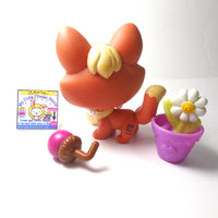 Littlest Pet Shop Orange Fox #1028 with accessories