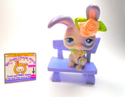 Littlest Pet Shop Easter Egg French Bunny Rabbit #1061 with cute accessories - My Cute Cheap Store