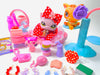 Littlest Pet Shop Rare Purple Sitting Cat #1994 Kitten #2414 & cute accessories - My Cute Cheap Store