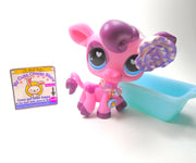 Littlest Pet Shop Pink G7 Cow #233 with cute accessories - My Cute Cheap Store