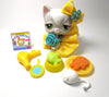 Littlest Pet Shop angora cat #954 with cute accessories