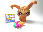 Littlest Pet Shop Angora Bunny #631 with a cute carrot