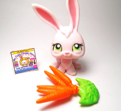 Littlest Pet Shop cute Bunny with carrots