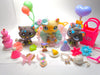 Littlest Pet Shop Messy Short Hair Cat #815 Tabby #816 and Variant w accessories