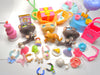 Littlest Pet Shop Messy Short Hair Cat #815 Tabby #816 and Variant w accessories