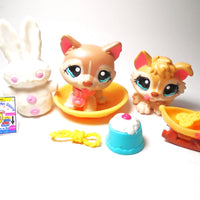 Littlest Pet Shop Mommy Baby Husky #1012 #1013 with accessories