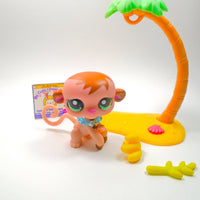 Littlest Pet Shop Rare Monkey #1671 with cute accessories