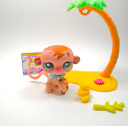 Littlest Pet Shop Rare Monkey #1671 with cute accessories