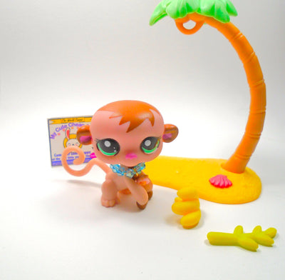 Littlest Pet Shop Rare Monkey #1671 with cute accessories