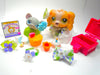 Littlest Pet Shop Cocker Spaniel #79 and Hamster #104 with cute accessories
